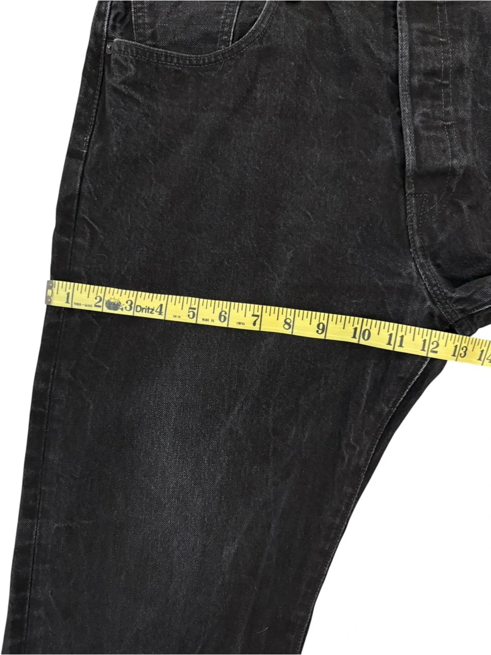 Levis 501 CT Custom Tapered Black Jeans Marbled Charcoal Wash 38x32 Fits 36x30